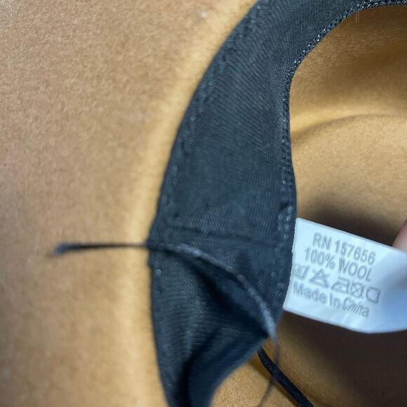 Ranchers 100% Wool Tan Felt Fedora Hat - Picture 10 of 10